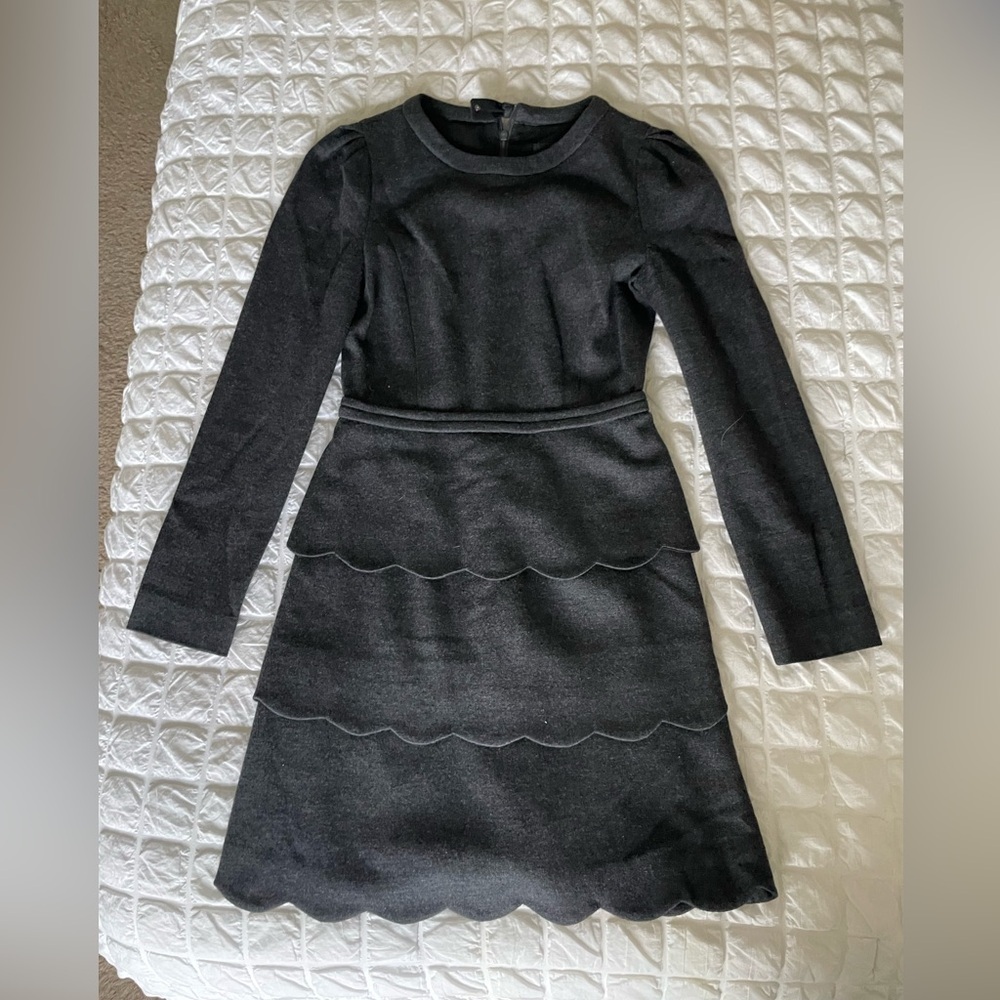 Jill Stuart wool blend tulip trim dress